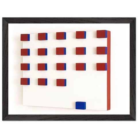 Relief in Red and Blue - 1956 by Lygia Pape — Framed art print at Zephyeer
