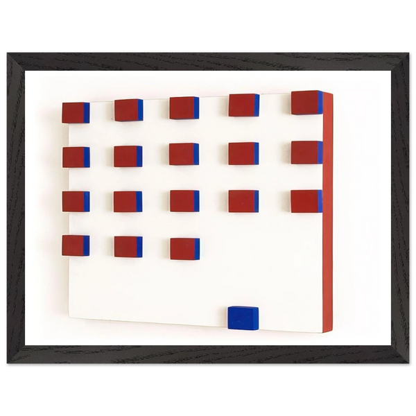 Relief in Red and Blue - 1956 by Lygia Pape — Framed art print at Zephyeer