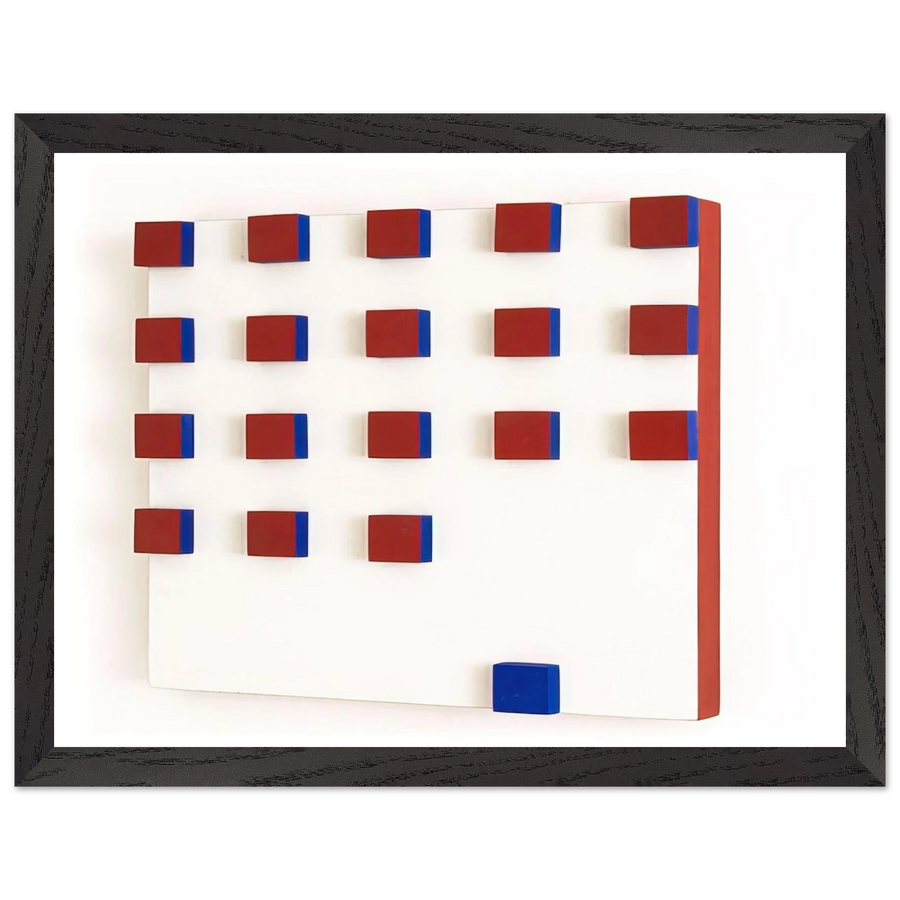 Relief in Red and Blue - 1956 by Lygia Pape — Framed art print at Zephyeer