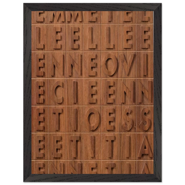 EMME I ELLE 1970 by Alighiero Boetti — Framed art print at Zephyeer