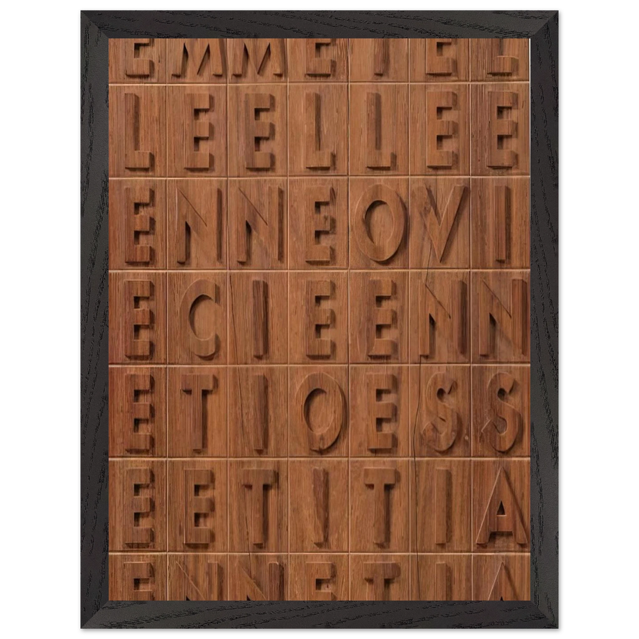 EMME I ELLE 1970 by Alighiero Boetti — Framed art print at Zephyeer