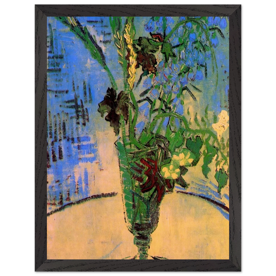 Still Life Glass with Wild Flowers by Vincent van Gogh — Framed art print at Zephyeer