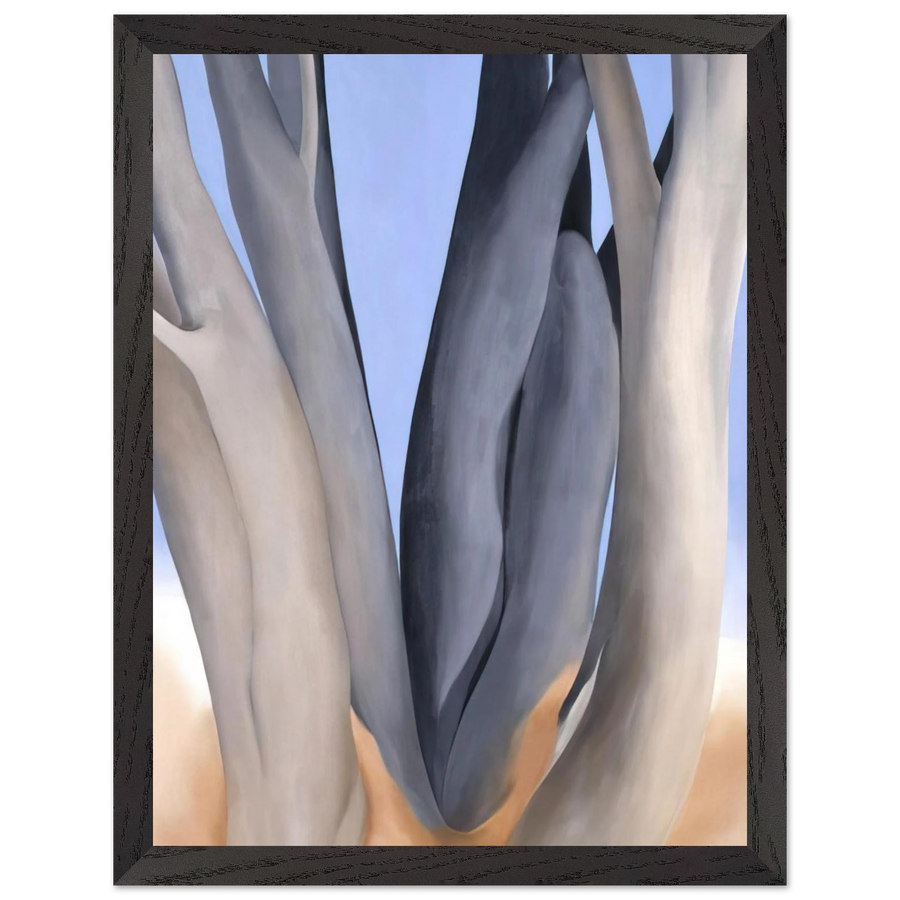 Dark Tree Trunks by Georgia O'Keeffe — Framed art print at Zephyeer