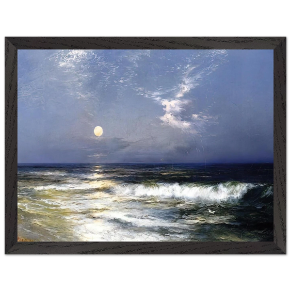 Moonlit Seascape by Thomas Moran — Framed art print at Zephyeer