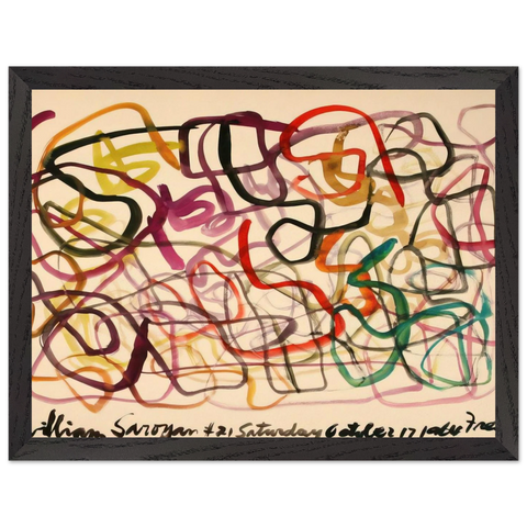 #21 Saturday October 17, 1964 Fresno - 1964 by William Saroyan — Framed art print at Zephyeer
