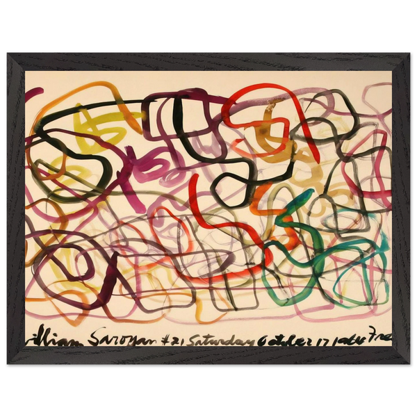 #21 Saturday October 17, 1964 Fresno - 1964 by William Saroyan — Framed art print at Zephyeer