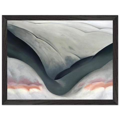 Black Place, Grey and Pink by Georgia O'Keeffe — Framed art print at Zephyeer