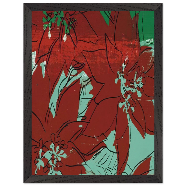 Poinsettias by Andy Warhol — Framed art print at Zephyeer