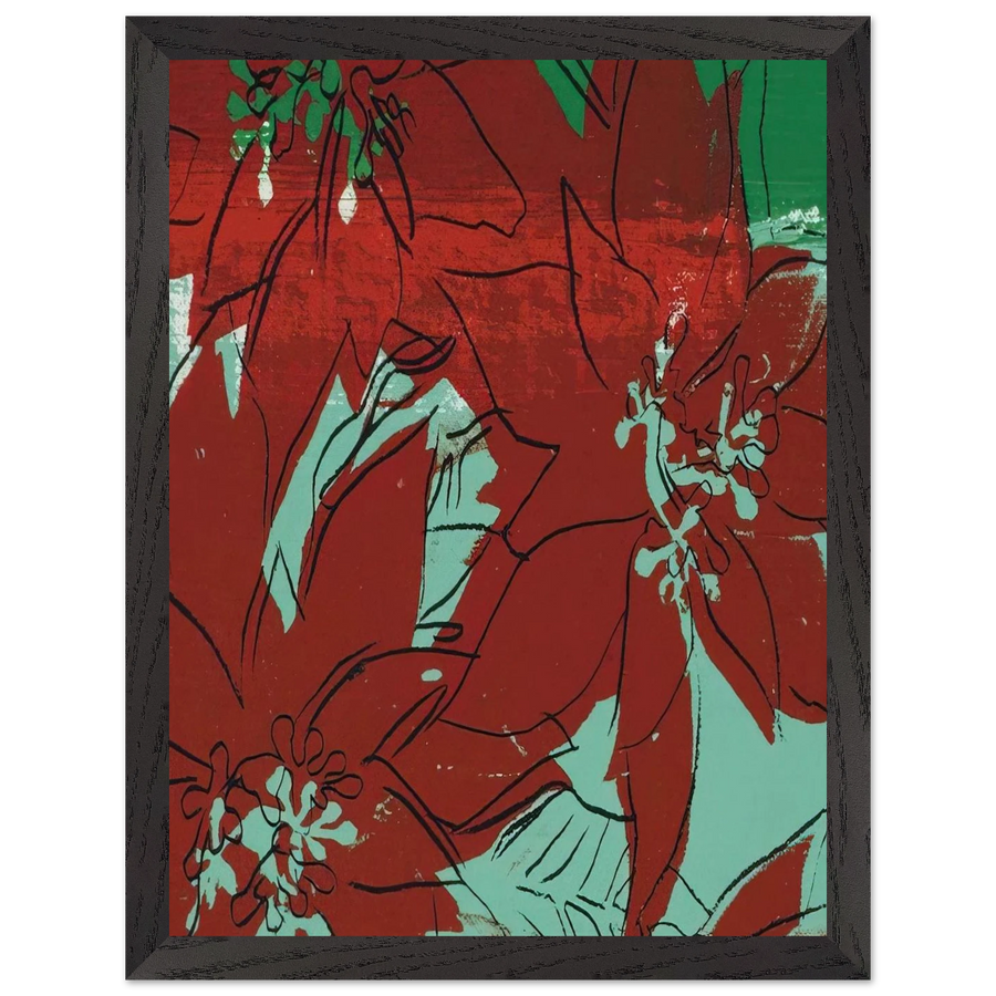 Poinsettias by Andy Warhol — Framed art print at Zephyeer