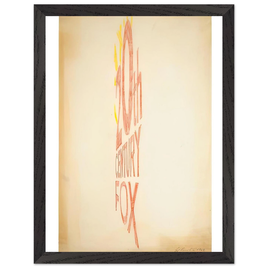 ANGLE STUDY LARGE TRADEMARK 1962 by Edward Ruscha — Framed art print at Zephyeer