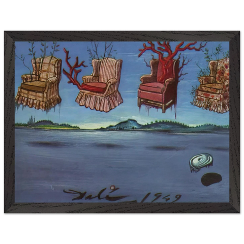 FOUR ARMCHAIRS IN THE SKY by Salvador Dali — Framed art print at Zephyeer