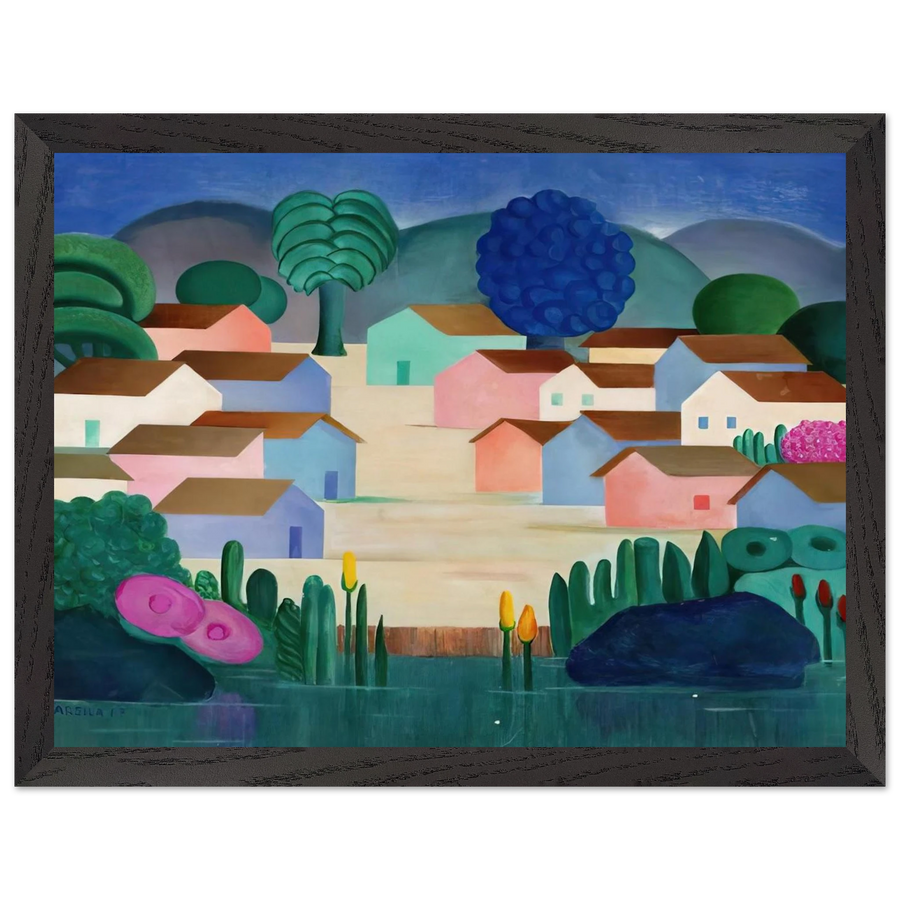 Landscape with Sixteen Houses by Tarsila do Amaral — Framed art print at Zephyeer