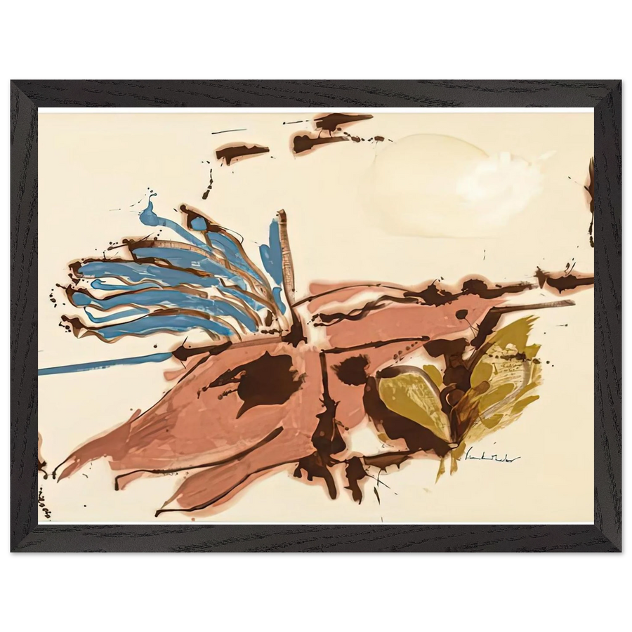 Pink Bird Figure I, 1961- by Helen Frankenthaler — Framed art print at Zephyeer