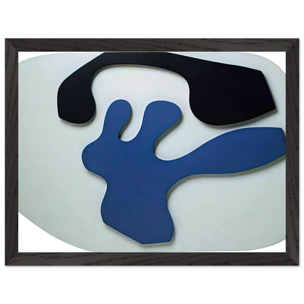 Overturned Blue Shoe With Two Heels Under a Black Vault by Jean Arp — Framed art print at Zephyeer