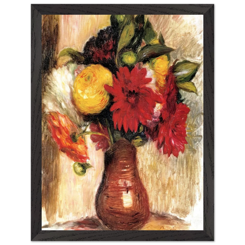 Bouquet of Flowers in an Earthenware Pitcher by Pierre-Auguste Renoir — Framed art print at Zephyeer