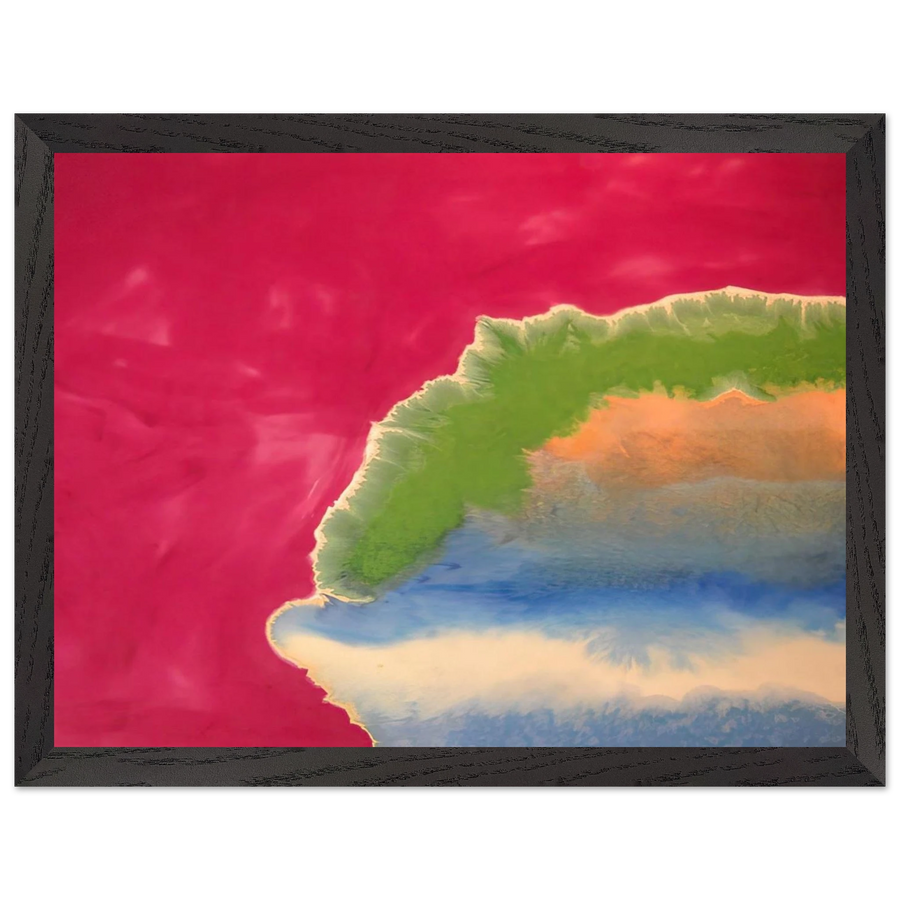Red Wall - 1970 by Ronnie Landfield — Framed art print at Zephyeer