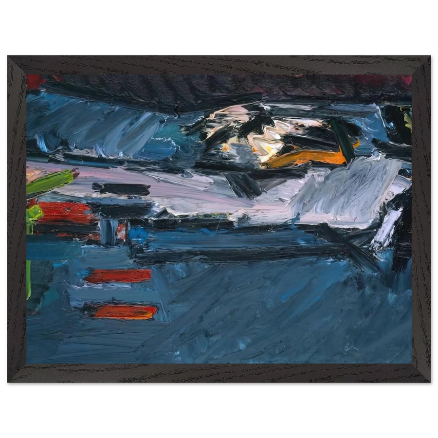 FIGURE ON A BED 1970 by Frank Auerbach — Framed art print at Zephyeer
