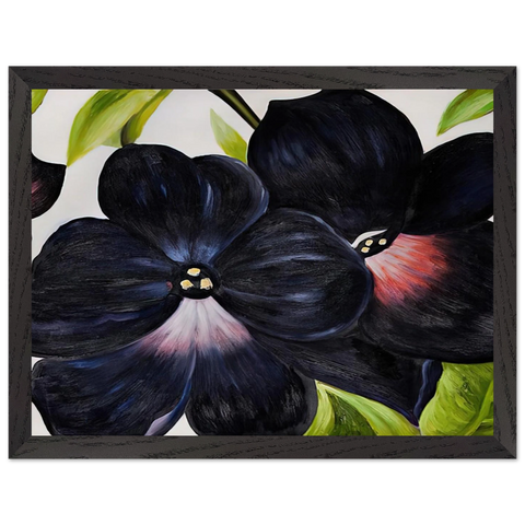 Black and Purple Petunias by Georgia O'Keeffe — Framed art print at Zephyeer