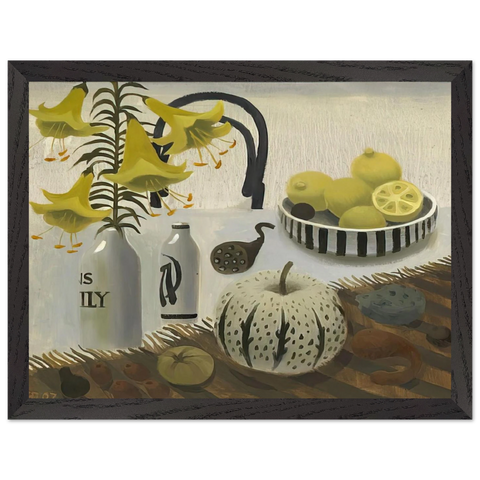 Lilies and Lemons - 2007 by Mary Fedden — Framed art print at Zephyeer