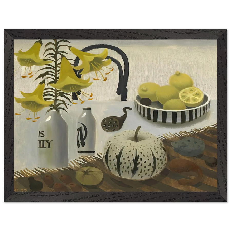Lilies and Lemons - 2007 by Mary Fedden — Framed art print at Zephyeer
