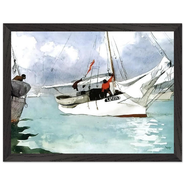 FISHING BOATS KEY WEST by Winslow Homer — Framed art print at Zephyeer
