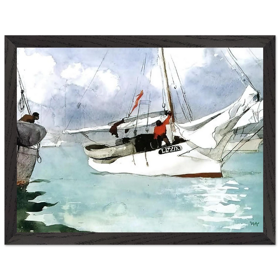 FISHING BOATS KEY WEST by Winslow Homer — Framed art print at Zephyeer