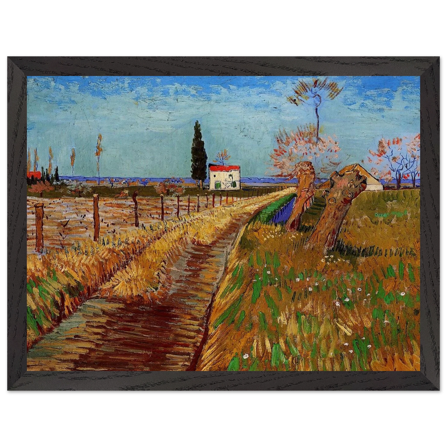 Path Through a Field with Willows by Vincent van Gogh — Framed art print at Zephyeer