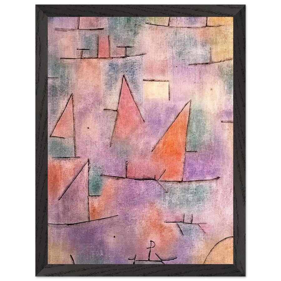 HARBOUR WITH SAILING SHIPS 1937 by Paul Klee — Framed art print at Zephyeer