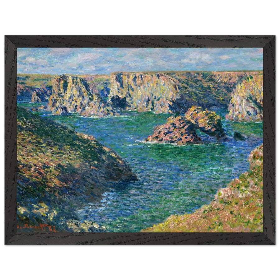 Port Donnant, Belle Ile by Claude Monet — Framed art print at Zephyeer