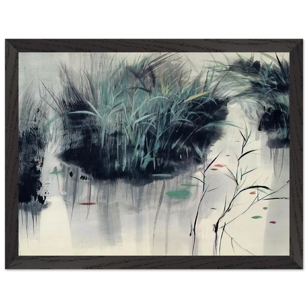 Untitled - Impressionism, Ink and wash painting by Wu Guanzhong — Framed art print at Zephyeer