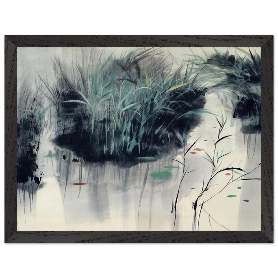 Untitled - Impressionism, Ink and wash painting by Wu Guanzhong — Framed art print at Zephyeer