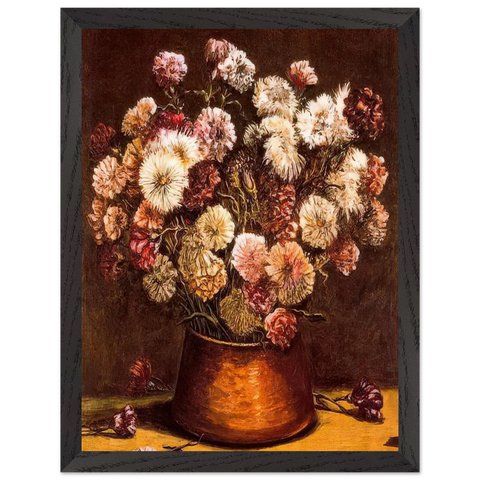 STILL LIFE WITH FLOWERS IN COPPER BOWL by Giorgio de Chirico — Framed art print at Zephyeer