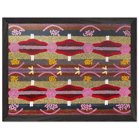 Rock Wallaby  Lightning Dreaming, Mount Wedge - 1995 by Clifford Possum Tjapaltjarri — Framed art print at Zephyeer