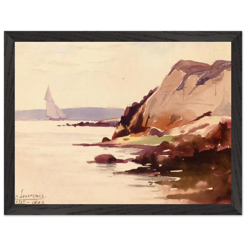 Sailing off Gloucester Coast - 1888 by Sydney Laurence — Framed art print at Zephyeer
