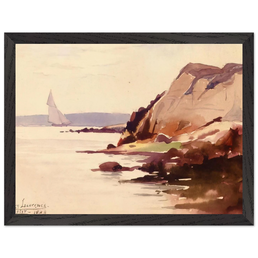 Sailing off Gloucester Coast - 1888 by Sydney Laurence — Framed art print at Zephyeer