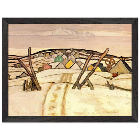 The Winter Road, Quebec - 1921 by A.Y. Jackson — Framed art print at Zephyeer