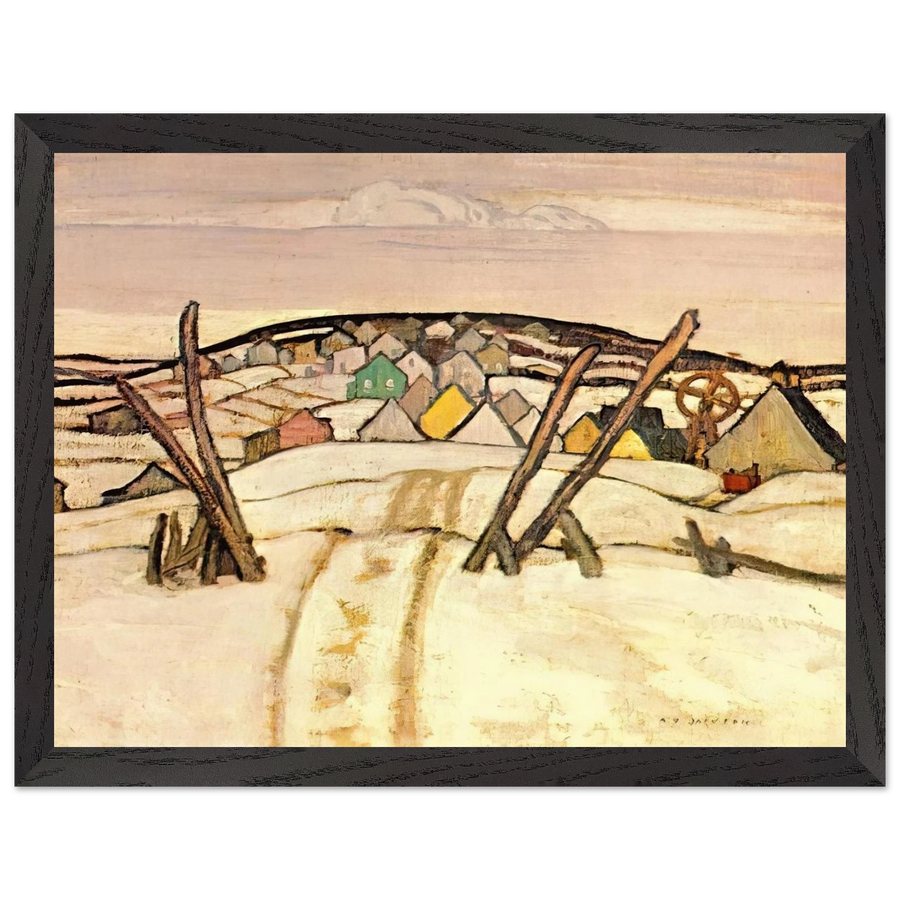 The Winter Road, Quebec - 1921 by A.Y. Jackson — Framed art print at Zephyeer