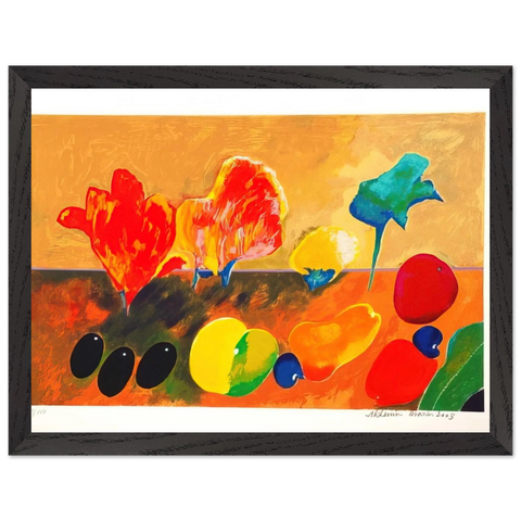 Flores e Frutas - 2003 by Aldemir Martins — Framed art print at Zephyeer