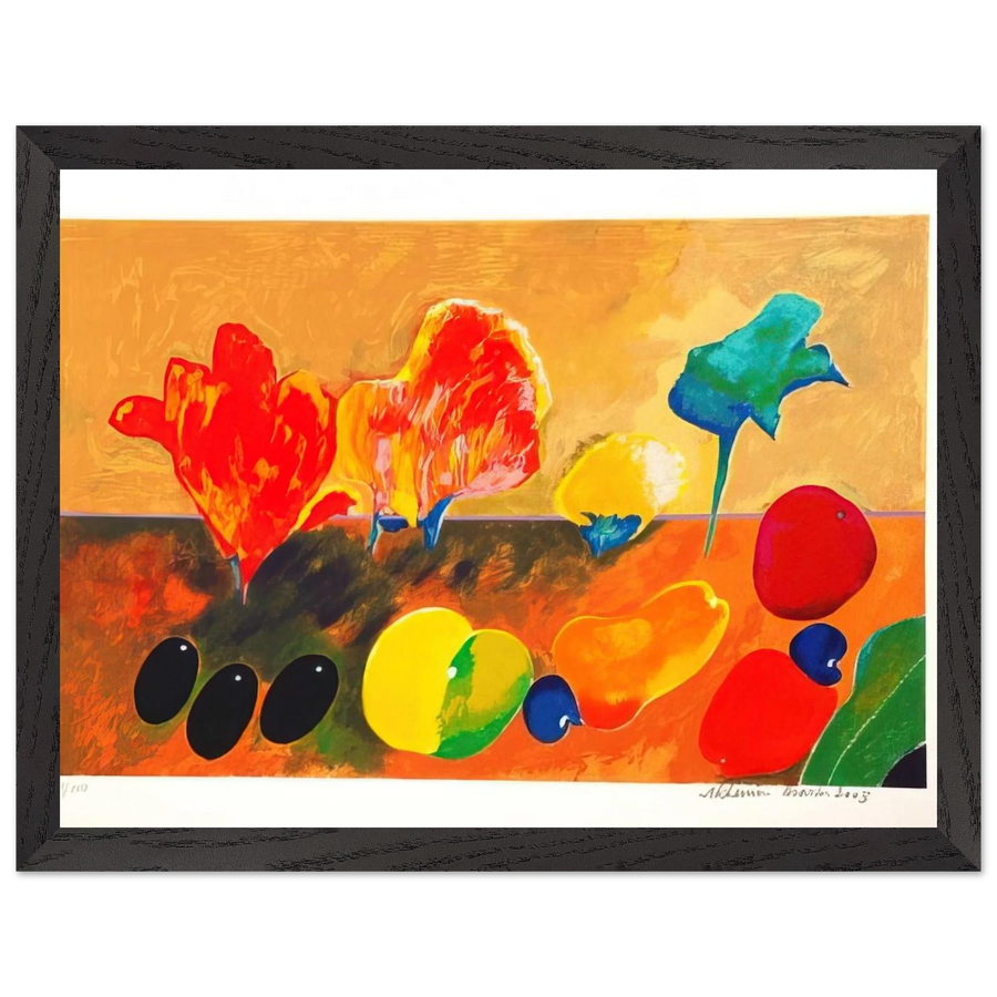 Flores e Frutas - 2003 by Aldemir Martins — Framed art print at Zephyeer