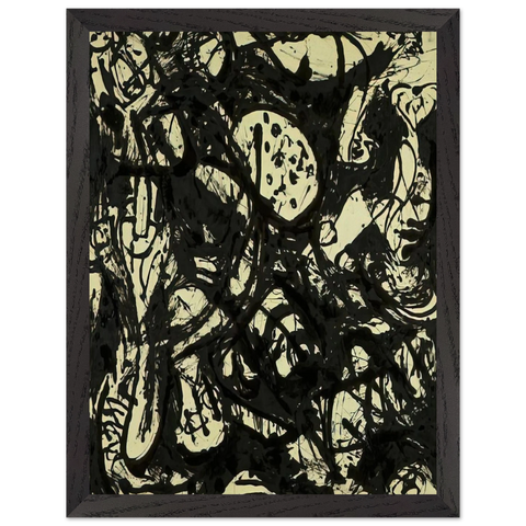 BLACK WHITE NUMBER 20 1951 by Jackson Pollock — Framed art print at Zephyeer