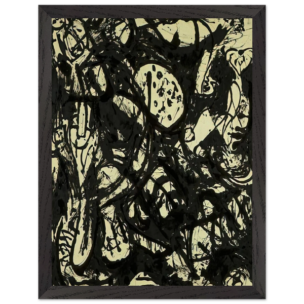 BLACK WHITE NUMBER 20 1951 by Jackson Pollock — Framed art print at Zephyeer