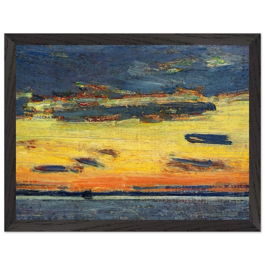 Sunset on the Sea by Childe Hassam — Framed art print at Zephyeer
