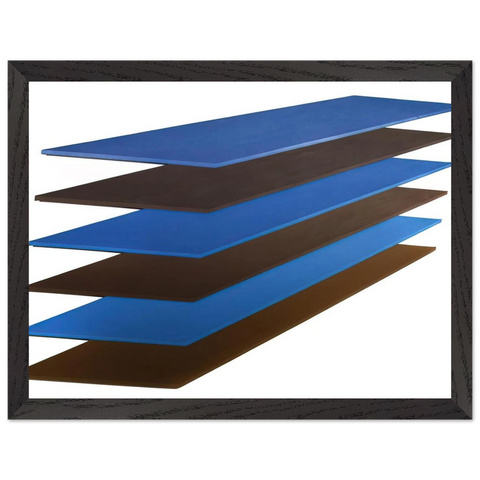 Brown and Blue Plank - 1968 by Thomas Downing — Framed art print at Zephyeer