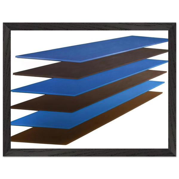 Brown and Blue Plank - 1968 by Thomas Downing — Framed art print at Zephyeer