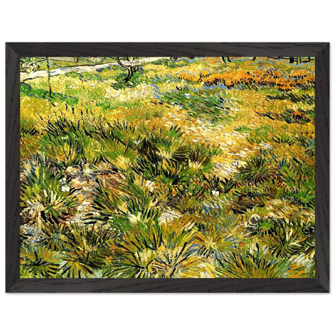 Meadow in the Garden of Saint-Paul Hospital by Vincent van Gogh — Framed art print at Zephyeer