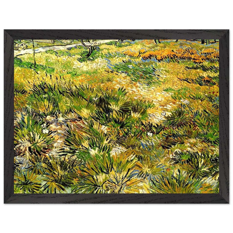 Meadow in the Garden of Saint-Paul Hospital by Vincent van Gogh — Framed art print at Zephyeer