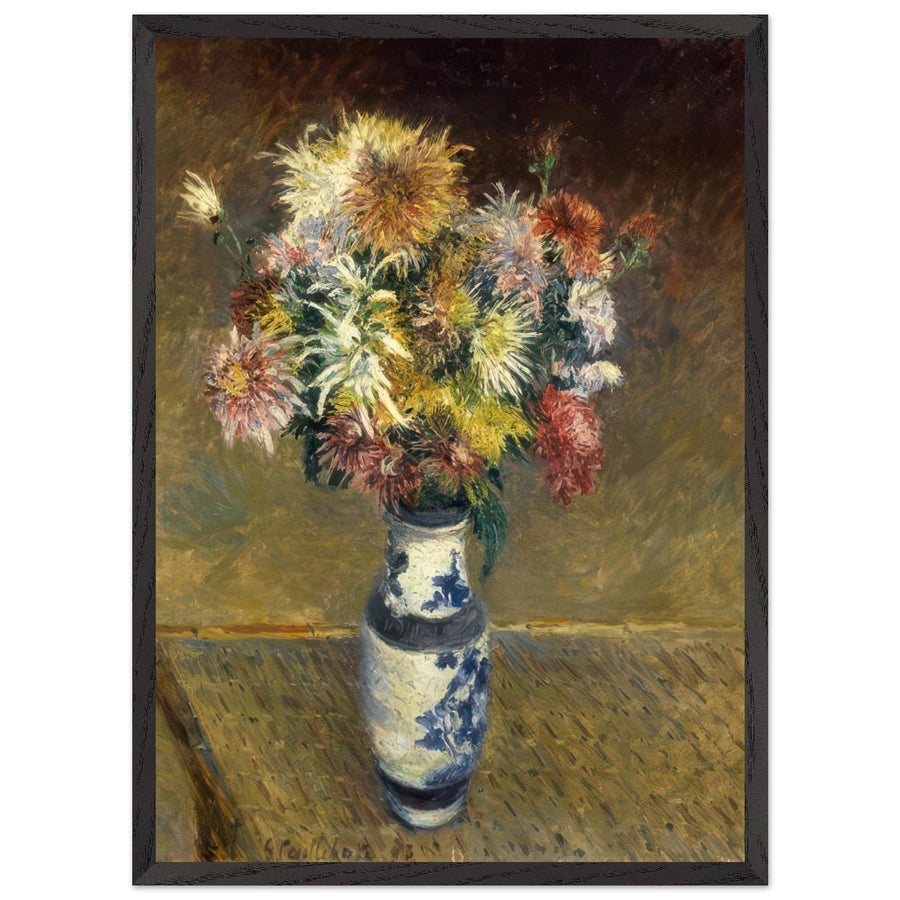 CHRYSANTHEMUMS IN A VASE by Gustave Caillebotte — Framed art print at Zephyeer