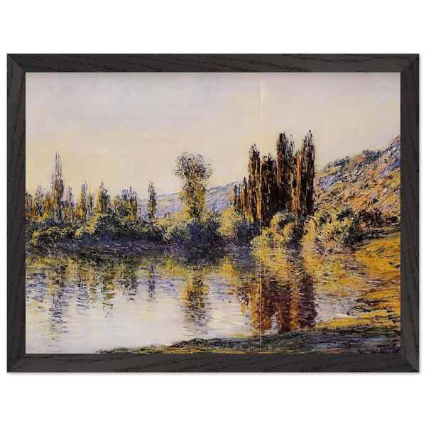 The Seine at Vetheuil by Claude Monet — Framed art print at Zephyeer