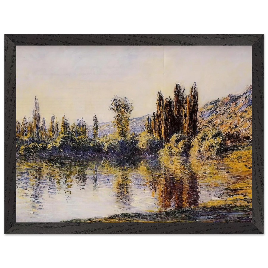 The Seine at Vetheuil by Claude Monet — Framed art print at Zephyeer