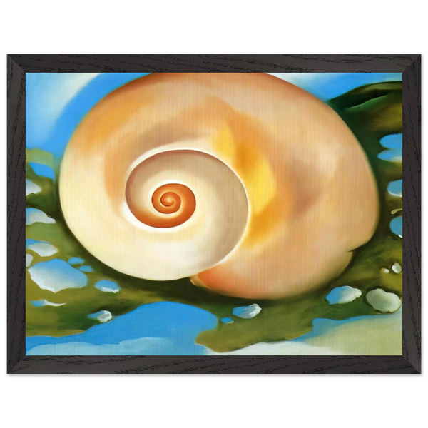 Pink Shell with Seaweed by Georgia O'Keeffe — Framed art print at Zephyeer